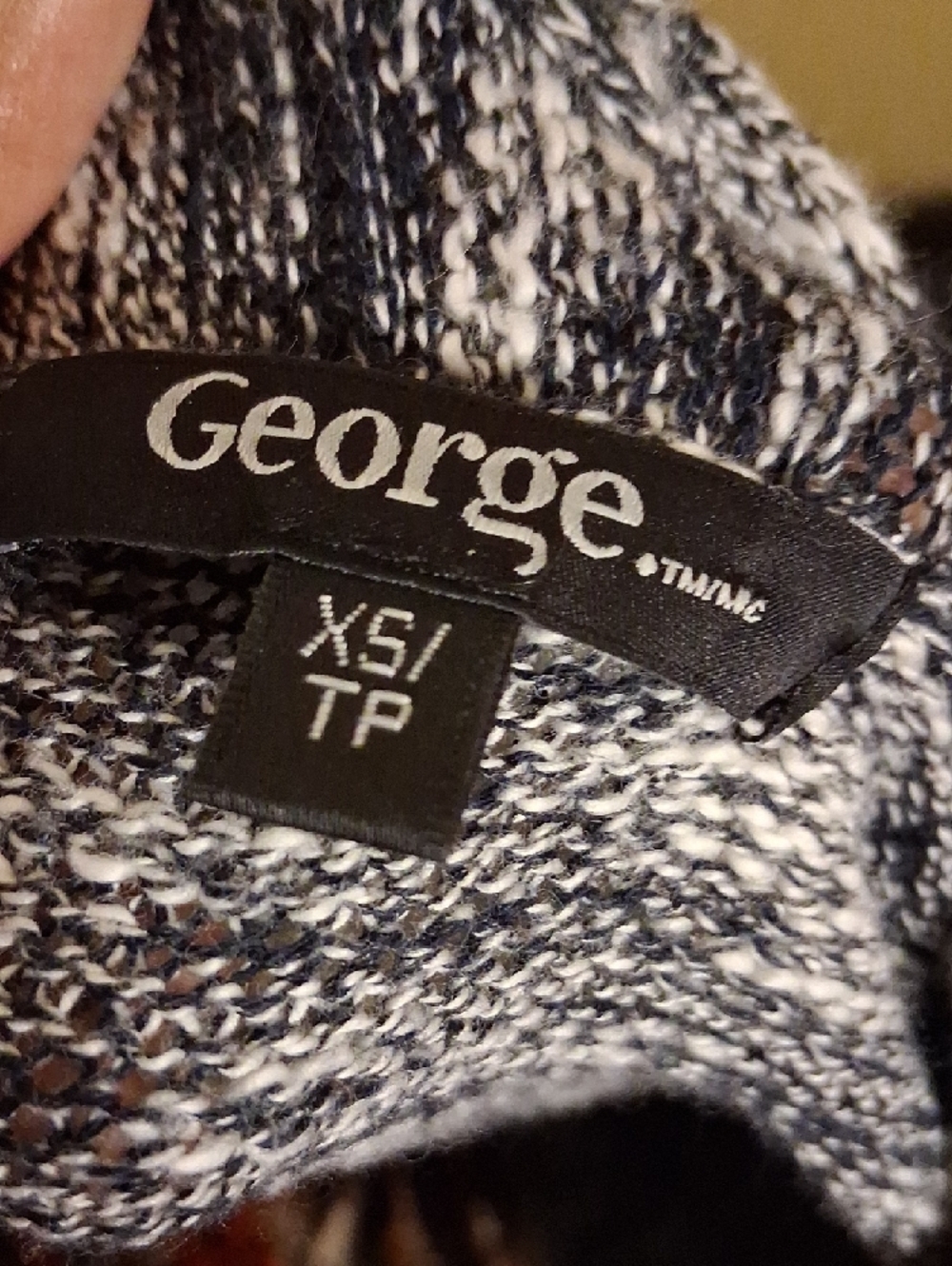 George Marled Knit Open Cardigan - Black, White - Picture 2 of 4